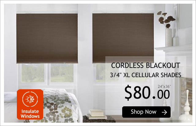 Cordless Blackout 3/4 XL Cellular Shades