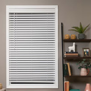 Faux Wood Blinds 2" Cordless Room Darkening White