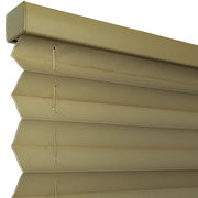 Pleated 1/2" Matte Plane Light Filtering Window Shades Bronze