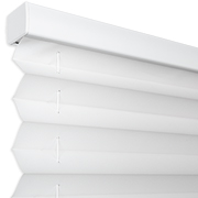 Pleated 1/2" Matte Plane Light Filtering Window Shades Off-White
